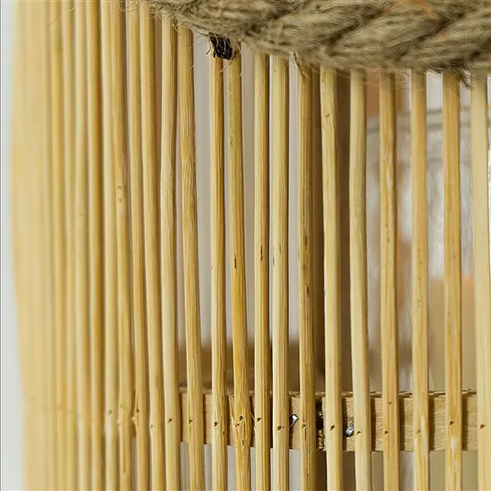 Laterne Bambus - Natur, Ø x H: 27 x 42 cm - Detailaufnahme