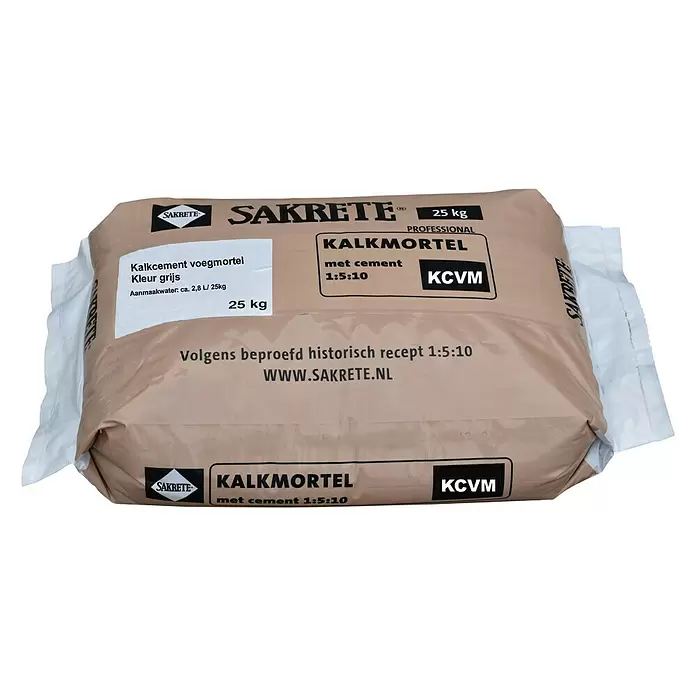 Sakrete Voegmortel - Grijs, 25 kg - Diagonaal zicht