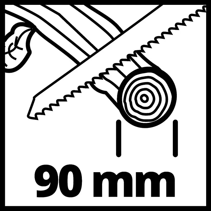 Einhell Power X-Change Akku-Astsäge GE-GS 18 Li-Solo - 18 V, Ohne Akku, Hubzahl: 1.500 U/min - 2.800 U/min - Skizze