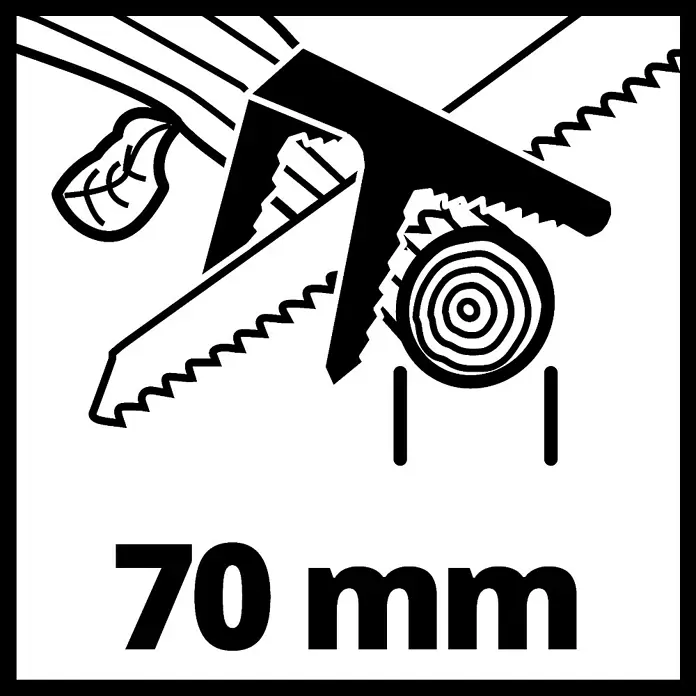 Einhell Power X-Change Akku-Astsäge GE-GS 18 Li-Solo - 18 V, Ohne Akku, Hubzahl: 1.500 U/min - 2.800 U/min - Skizze