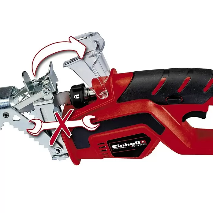 Einhell Power X-Change Akku-Astsäge GE-GS 18 Li-Solo - 18 V, Ohne Akku, Hubzahl: 1.500 U/min - 2.800 U/min - Detailaufnahme
