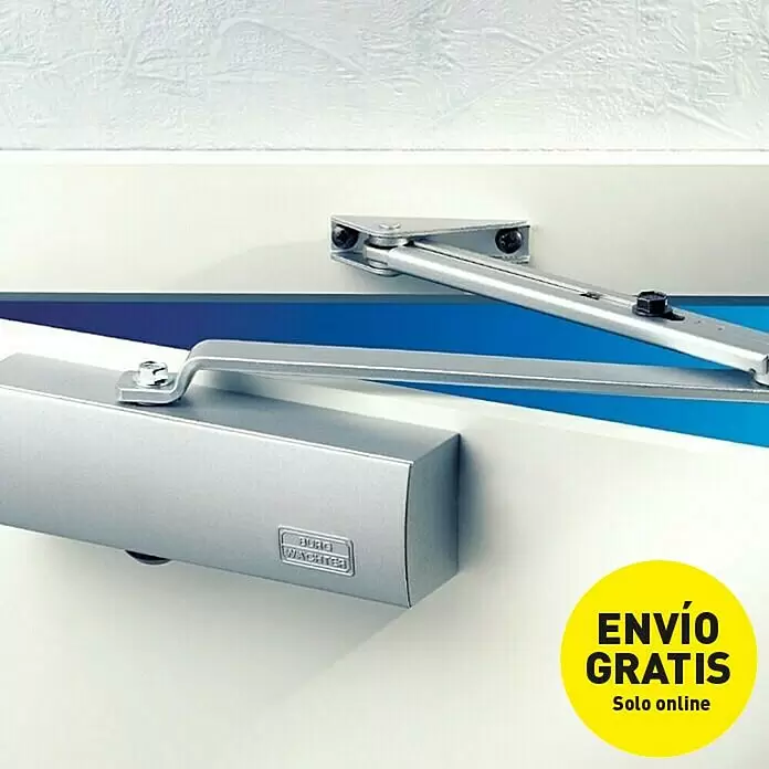 Burg-Wächter Cerrador de puertas TS 1500 - Anchura de puerta máx.: 95 cm, Plateado - Primer plano