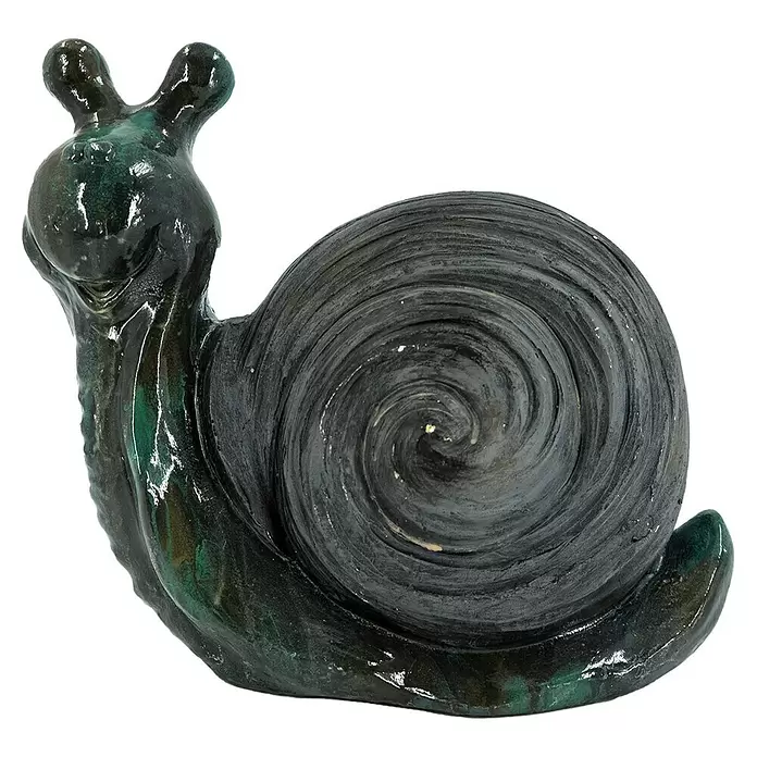 Dekofigur Schnecke - L x B x H: 35 x 17 x 32 cm, Magnesia - Vorderansicht
