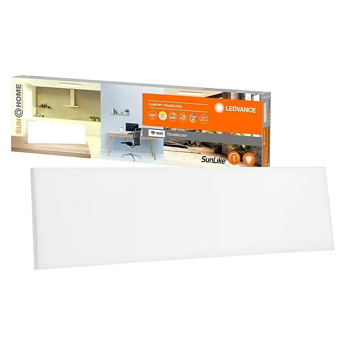 Ledvance SUN@Home LED-Panel Planon Frameless - 35 W, L x B x H: 120 x 30 x 6,1 cm, Weiß, Kaltweiß - Diagonale Ansicht