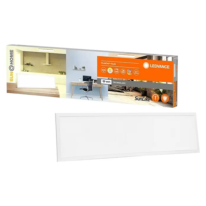 Ledvance SUN@Home LED-Panel Planon Plus - 35 W, L x B x H: 120 x 30 x 5,6 cm, Weiß, Kaltweiß - Diagonale Ansicht