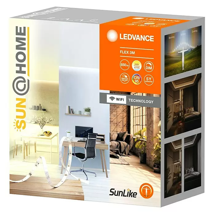 Ledvance SUN@Home Smart-LED-Band Moodlight - 300 x 1 x 0,3 cm - Diagonale Ansicht
