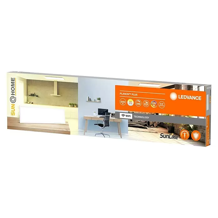 Ledvance SUN@Home LED-Panel Planon Plus - 35 W, L x B x H: 120 x 30 x 5,6 cm, Weiß, Kaltweiß - Diagonale Ansicht