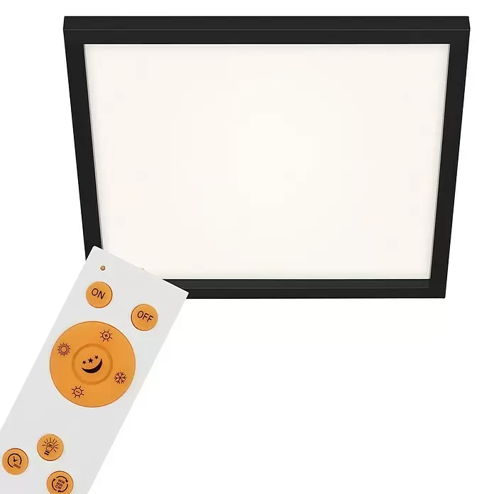 Briloner LED-Panel - 24 W, L x B x H: 44,5 x 44,5 x 8 cm, Schwarz, Warmweiß - Anwendungsbeispiel