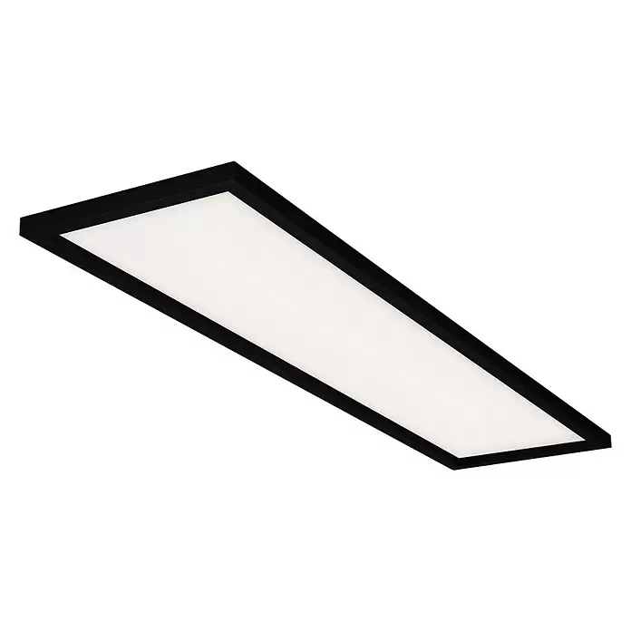 Briloner LED-Panel - 36 W, L x B x H: 119,5 x 29,5 x 8 cm, Schwarz, Warmweiß - Diagonale Ansicht