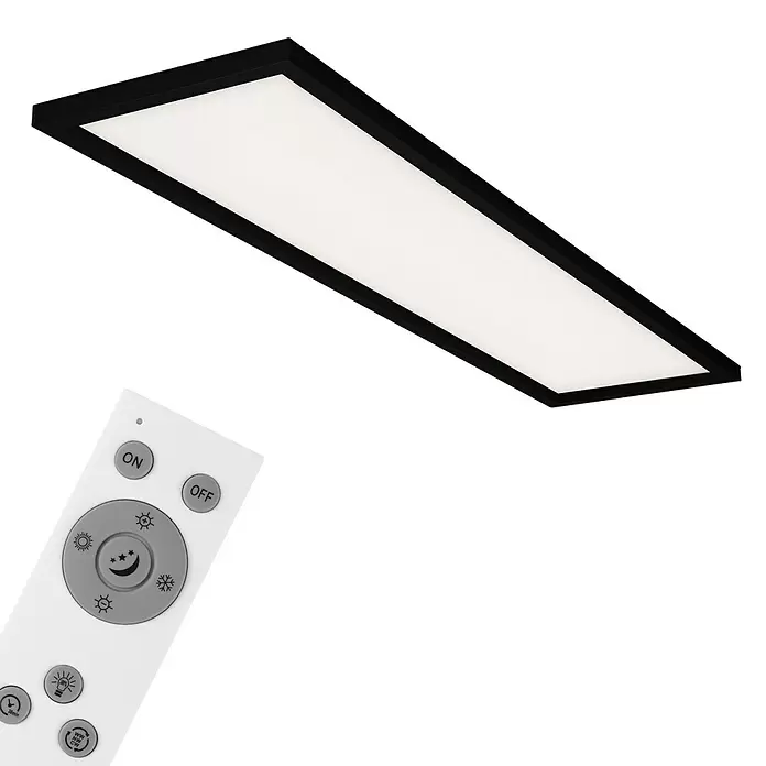 Briloner LED-Panel - 36 W, L x B x H: 119,5 x 29,5 x 8 cm, Schwarz, Warmweiß - Anwendungsbeispiel