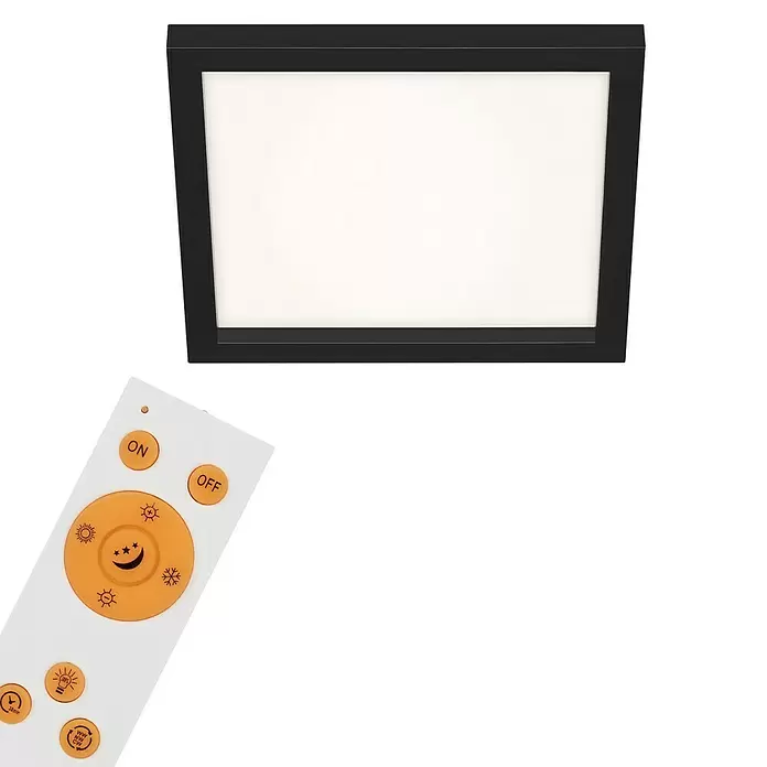 Briloner LED-Panel - 18 W, L x B x H: 29,5 x 29,5 x 8 cm, Schwarz, Warmweiß - Anwendungsbeispiel