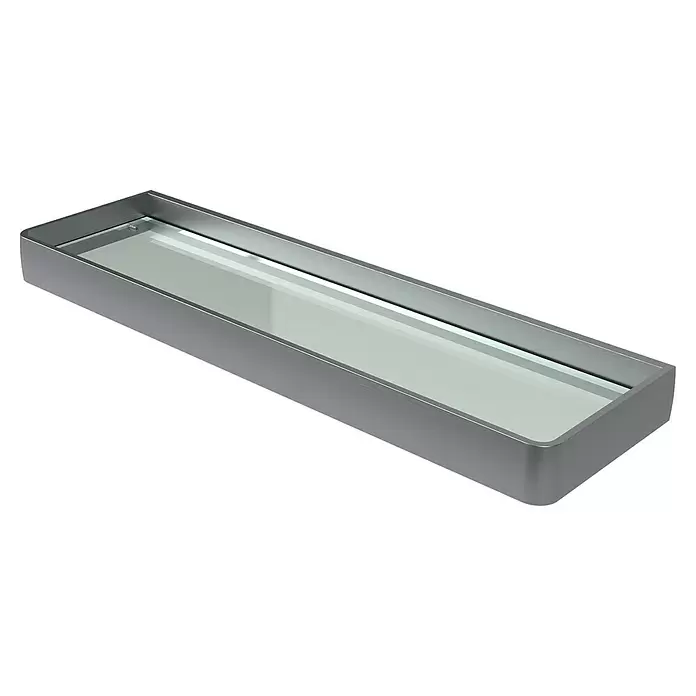 Haceka Aline Glazen planchet - Breedte: 463 mm, Grijs - Diagonaal zicht