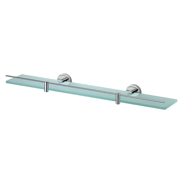 Haceka Kosmos Glazen planchet - Breedte: 600 mm, Chroom - Diagonaal zicht