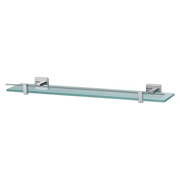 Haceka Mezzo Glazen planchet - Breedte: 600 mm, Chroom - Diagonaal zicht