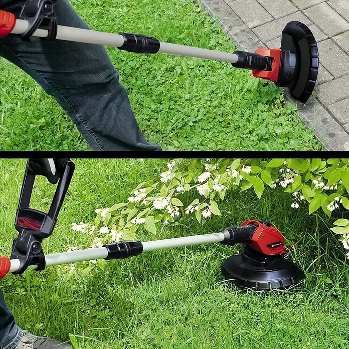 Einhell Power X-Change Recortabordes de batería GE-CT 18 Li-Solo - 18 V, Iones de litio, Sin batería, Ancho de corte: 24 cm - Producto en uso