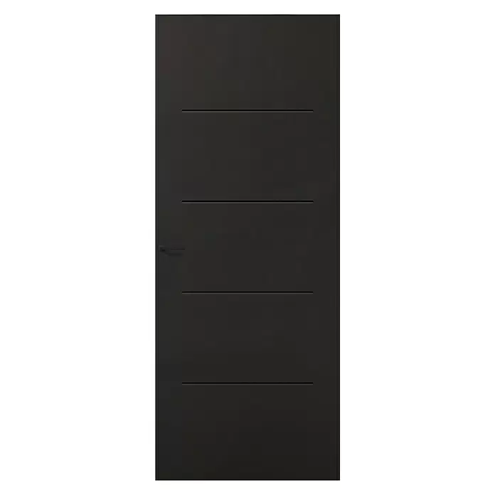 Solid Elements Binnendeur SE 4731 - 83 x 231,5 cm, Draairichting: Links, Zwart, Stomp, Honingraat - Vooraanzicht