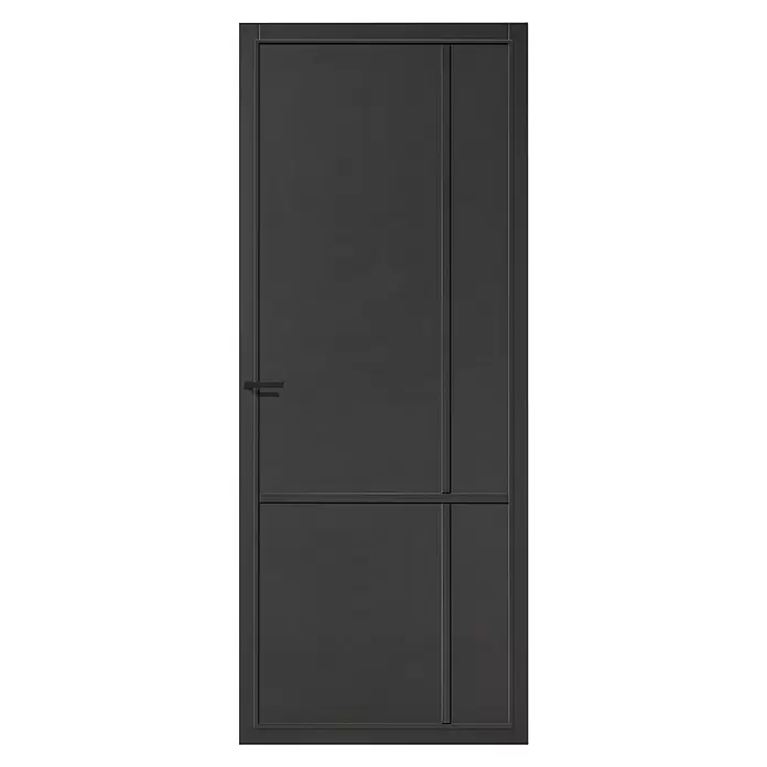 Solid Elements Binnendeur SE 4740 - 88 x 211,5 cm, Draairichting: Links, Zwart, Stomp - Vooraanzicht