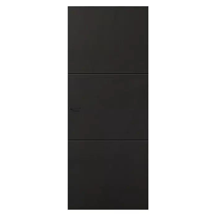 Solid Elements Binnendeur SE 4712 - 88 x 211,5 cm, Draairichting: Links, Zwart, Stomp, Honingraat - Vooraanzicht