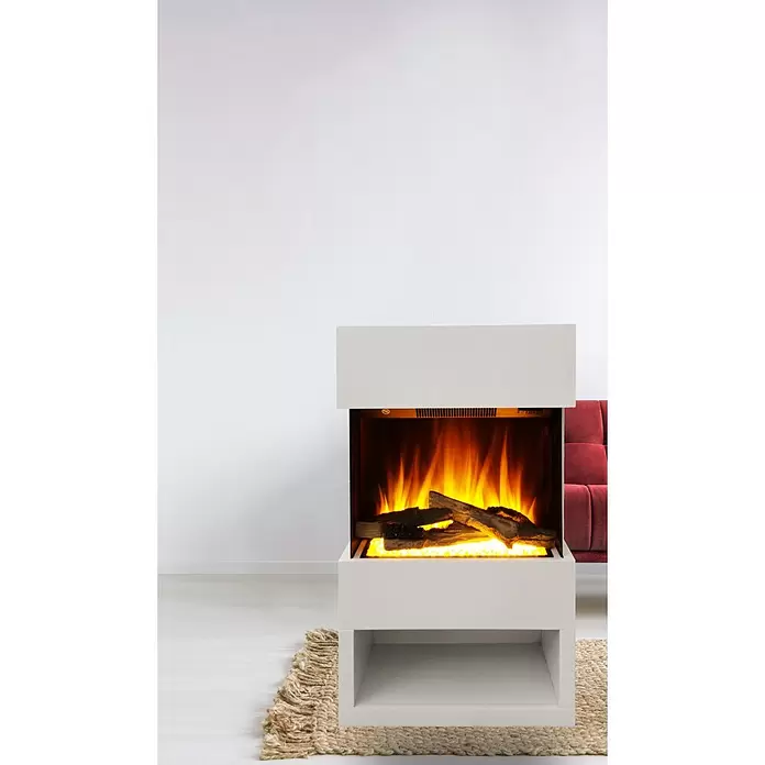 Voltomat HEATING Električni kamin Malmo - Bijele boje, 1.500 W, 25,1 x 55,6 x 76 cm - Živopisni prikaz