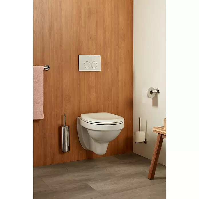 Haceka Kosmos Toiletborstel met houder - Zamak, Chroom - Sfeeropname