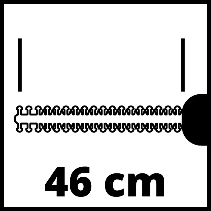 Einhell Power X-Change Cortasetos de batería GE-CH 1846 Li-Solo - 18 V, Sin batería, Longitud de corte: 46 cm - Dibujo técnico