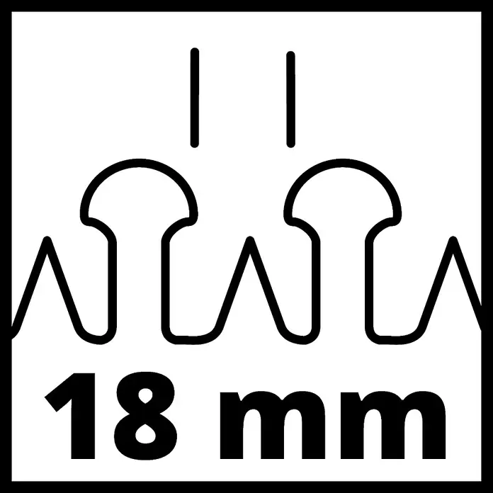 Einhell Power X-Change Akku-Heckenschere GE-CH 1855/1 Li-Solo - 18 V, Ohne Akku, Schnittlänge: 55 cm - Skizze