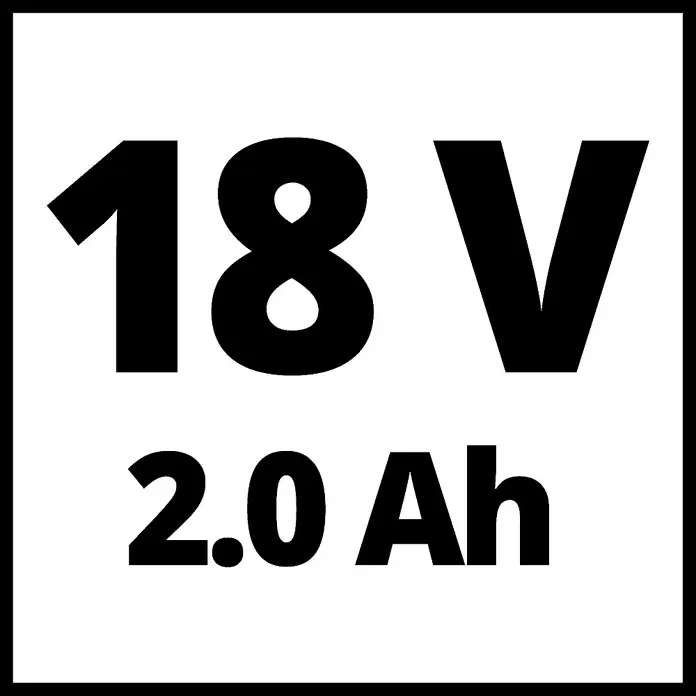 Einhell Power X-Change Akku-Heckenschere GC-CH 1846 Li Kit - 18 V, Li-Ionen, 2 Ah, 1 Akku, Schnittlänge: 46 cm - Skizze