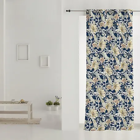 Cortina con ollaos Estampado Flor