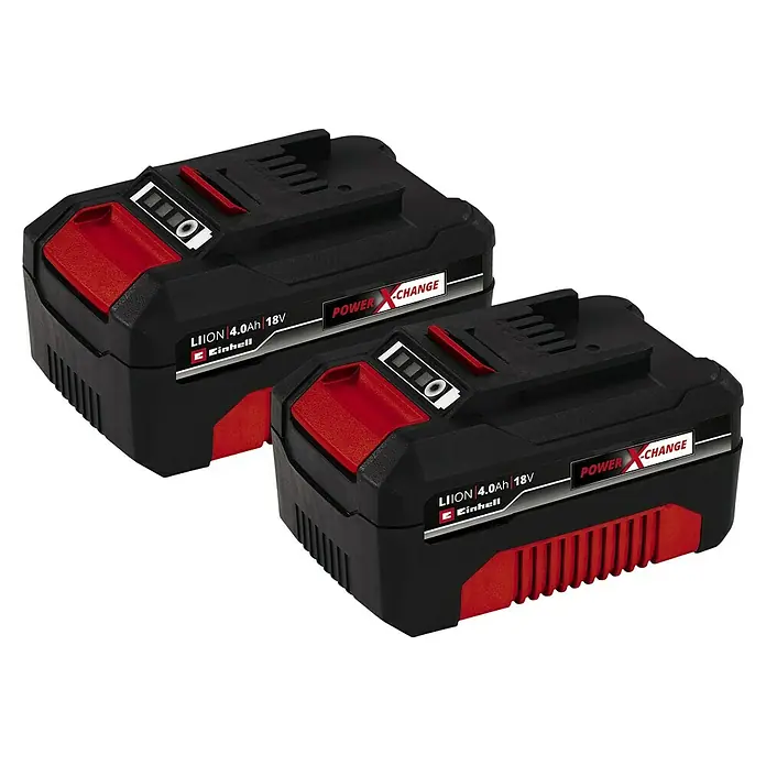 Einhell Power X-Change Akku PXC-Twinpack CB 2 - 18 V, 2 Akkus, 4 Ah - Diagonale Ansicht