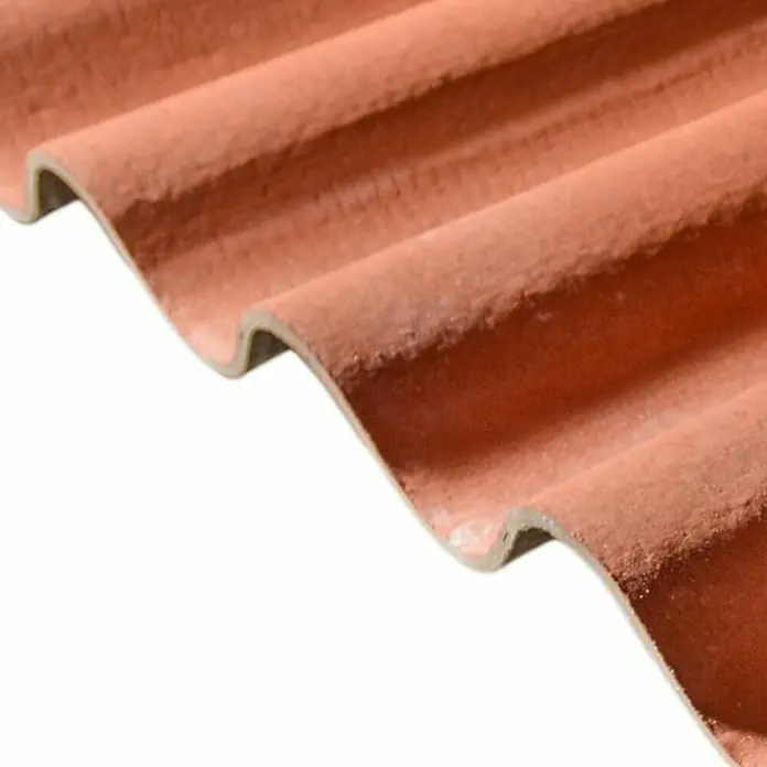 BHS Cataluña Placa de fibrocemento - 2 m x 1,1 m x 6,5 mm, Terracota - Primer plano