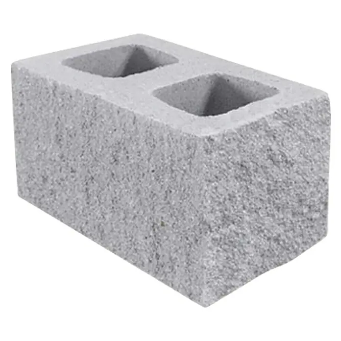 BHS Zaragoza Bloque de hormigón poroso Esquina Split - 40 x 20 x 20 cm, Gris, Hormigón - Vista angular