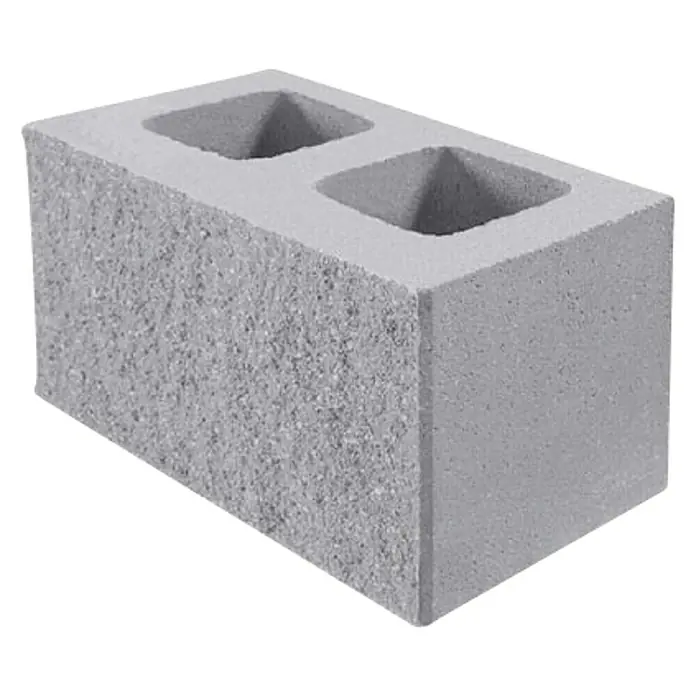 BHS Zaragoza Bloque de hormigón poroso Caralisa Split - 40 x 20 x 20 cm, Gris, Hormigón - Vista angular