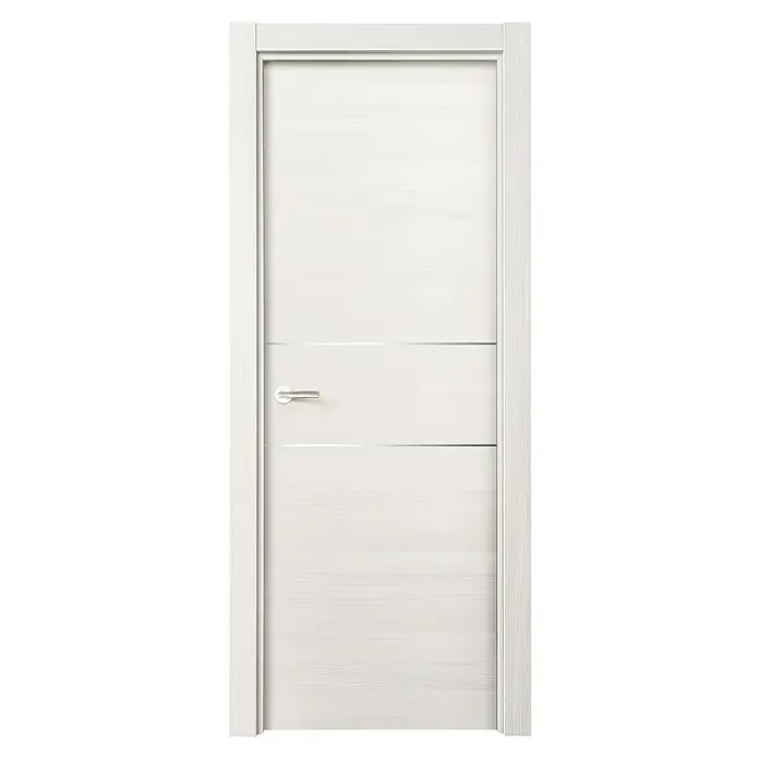 Puerta interior Fresno Eslovenia 200AL - 82,5 x 203 cm, Derecha, Blanco, Macizo - Vista frontal