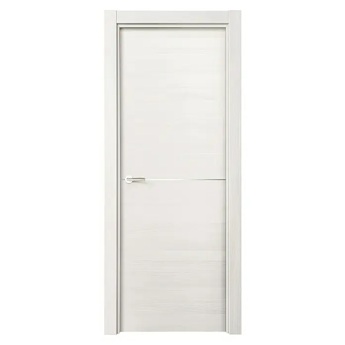 Puerta interior Fresno Eslovenia 100AL - 82,5 x 203 cm, Derecha, Blanco, Macizo - Vista frontal