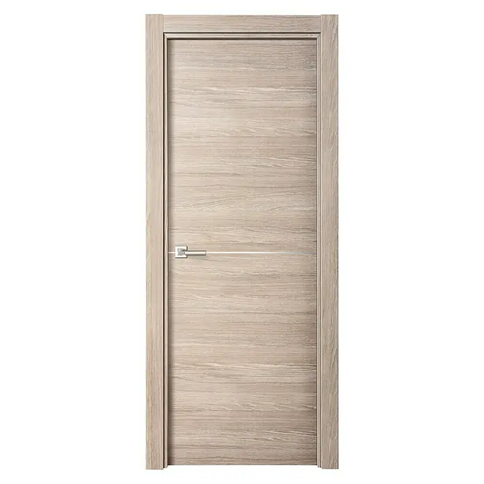 Puerta interior Roble Gris  100AL - 62,5 x 203 cm, Derecha, Roble Gris, Macizo - Vista frontal