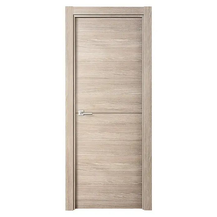 Puerta interior Roble Gris 100 - 62,5 x 203 cm, Derecha, Roble Gris, Macizo - Vista frontal