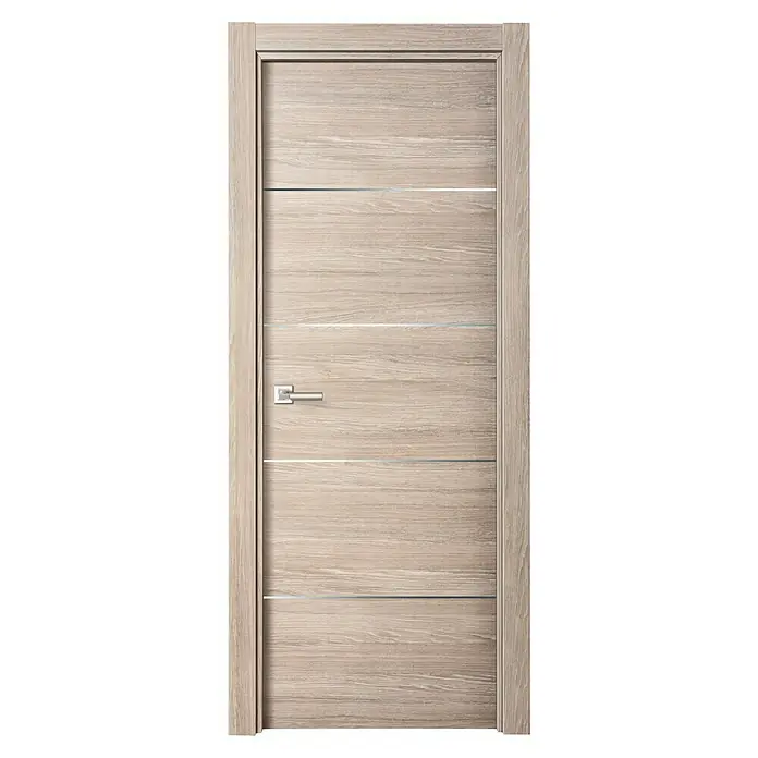 Puerta interior Roble Gris 400AL - 72,5 x 203 cm, Derecha, Roble Gris, Macizo - Vista frontal