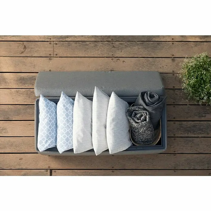 Vrtna kutija za pohranu Milan - 105,3 x 43,5 x 40,5 cm, Sive boje - Živopisni prikaz