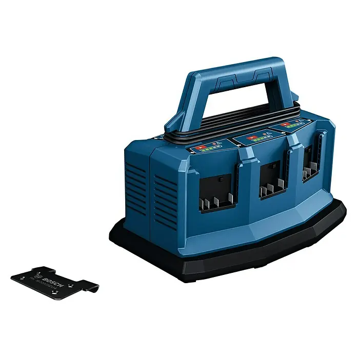 Bosch Professional Ladegerät GAL 18V6-80 - Passend für: Bosch Professional 18 V Akku - Diagonale Ansicht