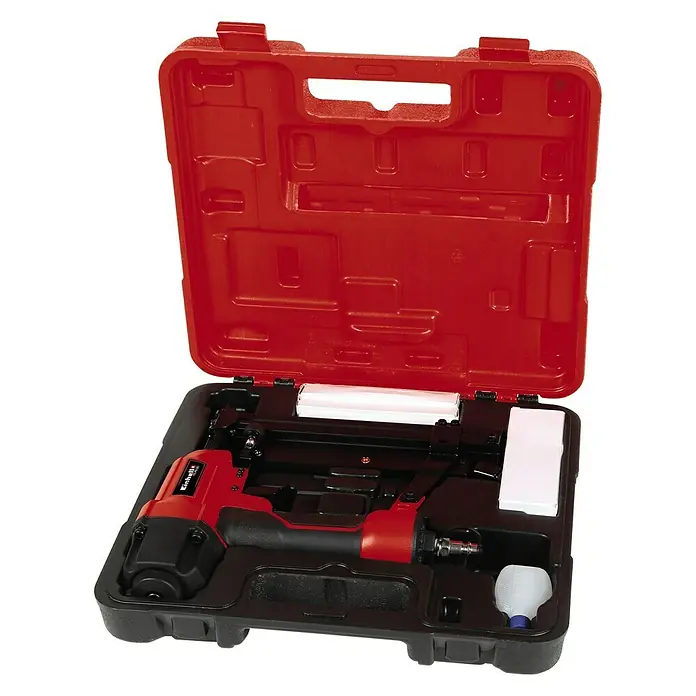 Einhell Pneumatska klamerica TC-PN 50 - Radni tlak: 8,3 bar, Sadržaj spremnika: 100 čavala/spajalica - Dijagonalni pogled
