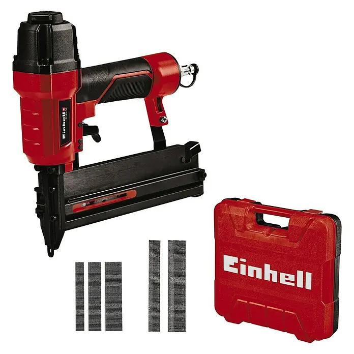 Einhell Pneumatska klamerica TC-PN 50 - Radni tlak: 8,3 bar, Sadržaj spremnika: 100 čavala/spajalica - Dijagonalni pogled