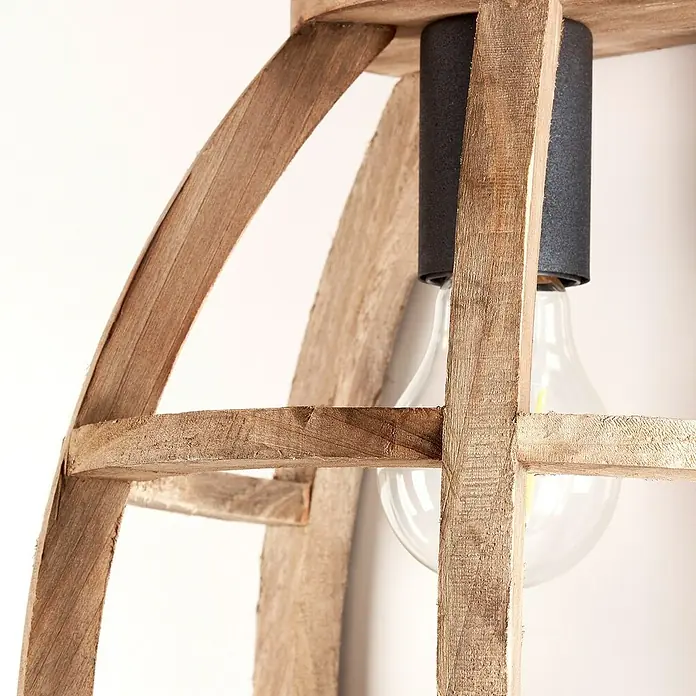 Brilliant Matrix Wood Hanglamp - l x b x h: 25 x 17 x 23 cm - Close-up
