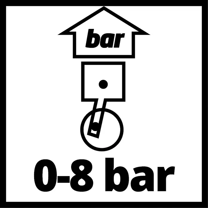 Einhell Pištolj za pumpanje guma - Radni tlak: 8 bar - Skica