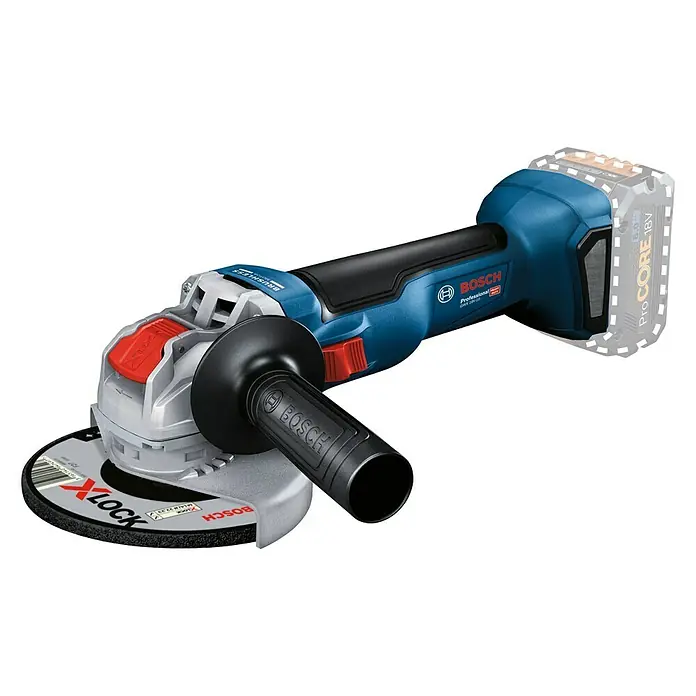 Bosch Professional Akku-Winkelschleifer GWX 18V-10 - 18 V, Ohne Akku, Durchmesser Scheibe: 125 mm, Karton - Diagonale Ansicht