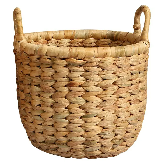 Flechtkorb - Außenmaß (Ø x H): 44 x 30 cm, Naturbraun - Vorderansicht