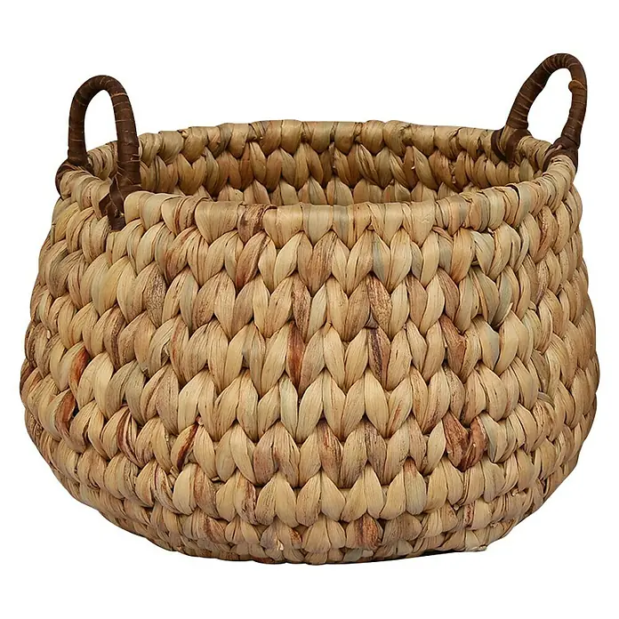 Flechtkorb - Außenmaß (Ø x H): 54 x 35 cm, Naturbraun - Vorderansicht