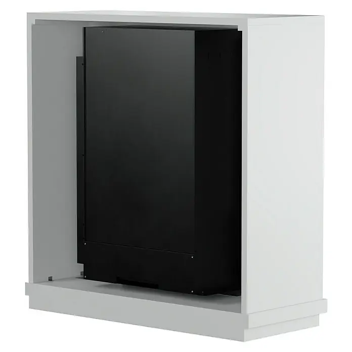 Elektrischer Kamin - Weiß, 1.000/2.000 W, 30 x 87 x 90 cm - Rückansicht