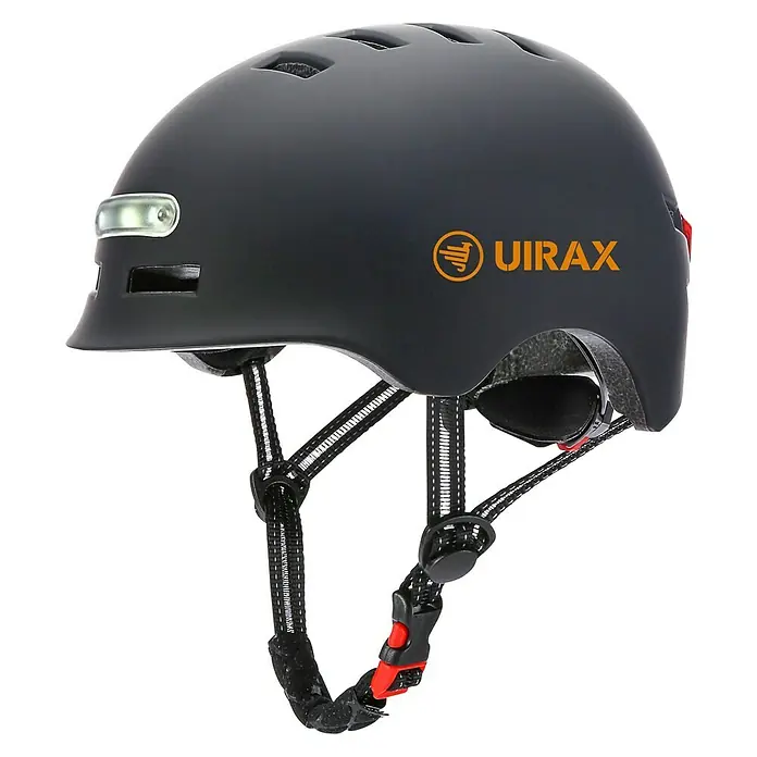 Uirax Casco para bicicleta - L, Negro - Vista angular