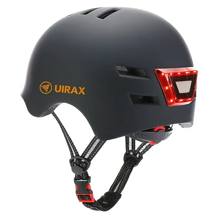 Uirax Casco para bicicleta - L, Negro - Vista angular