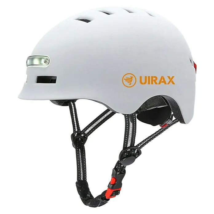 Uirax Casco para bicicleta - L, Blanco - Vista angular